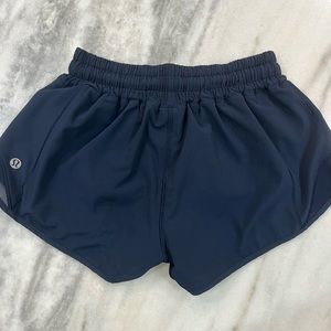 navy blue lululemon hotty hot shorts!!